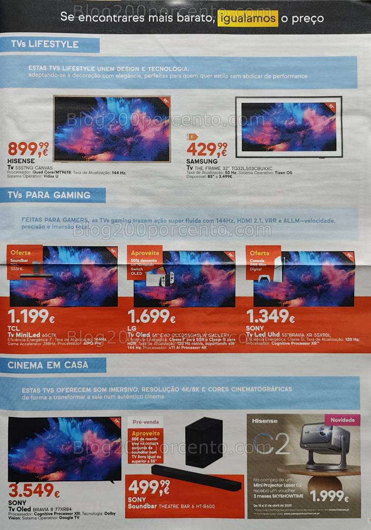 Antevisão Folheto WORTEN Promoções de 15 a 21 abril