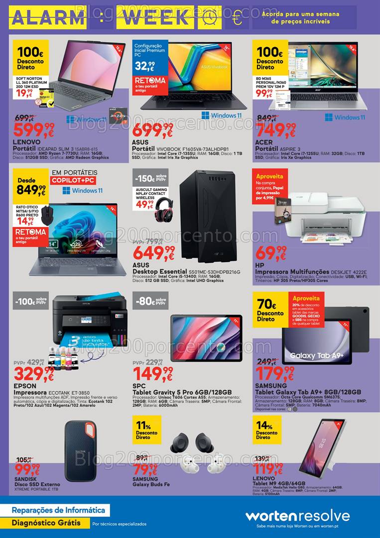 Antevisão Folheto WORTEN Promoções de 4 a 10 março