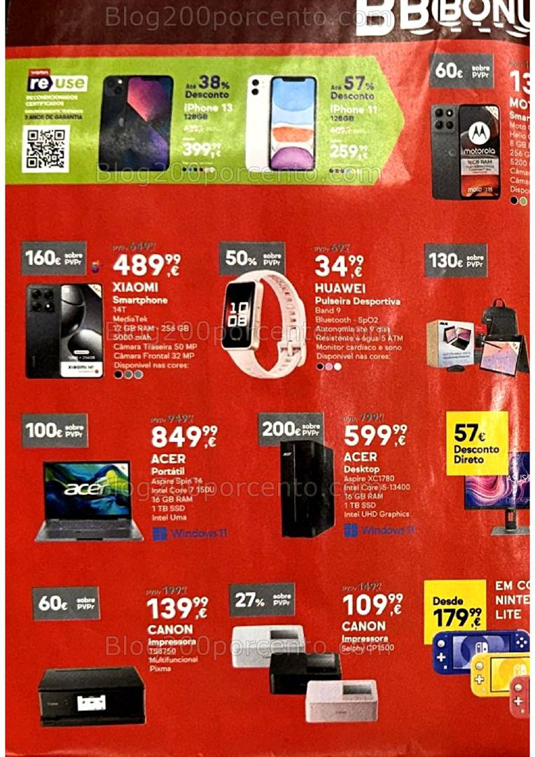 Antevisão Folheto WORTEN Bonus Days Promoções de 4 a 7 abril