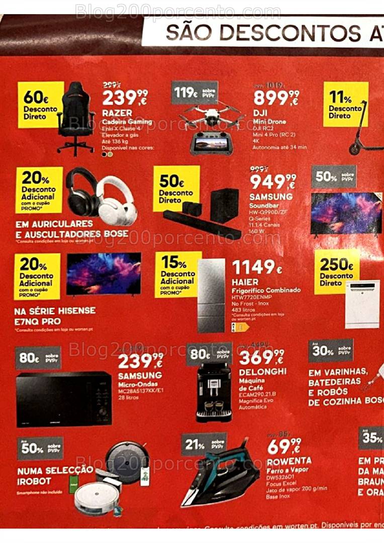 Antevisão Folheto WORTEN Bonus Days Promoções de 4 a 7 abril