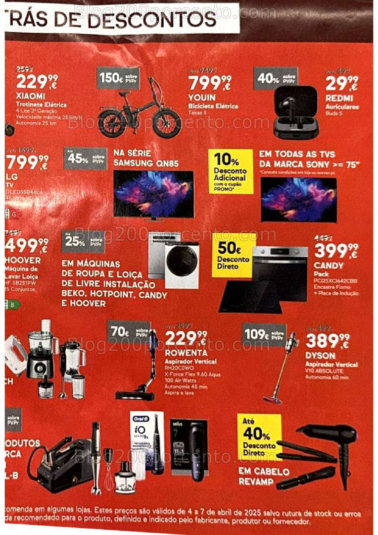 Antevisão Folheto WORTEN Bonus Days Promoções de 4 a 7 abril