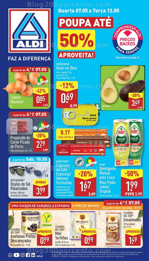 Antevisão Folheto ALDI Promoções de 7 a 13 maio