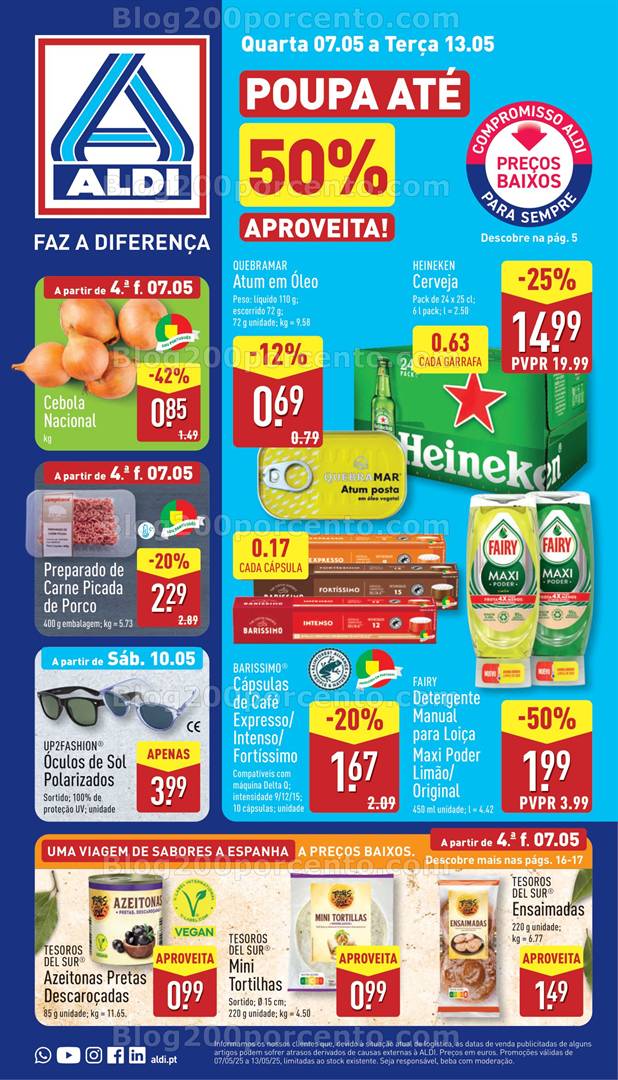 Antevisão Folheto ALDI Promoções de 7 a 13 maio