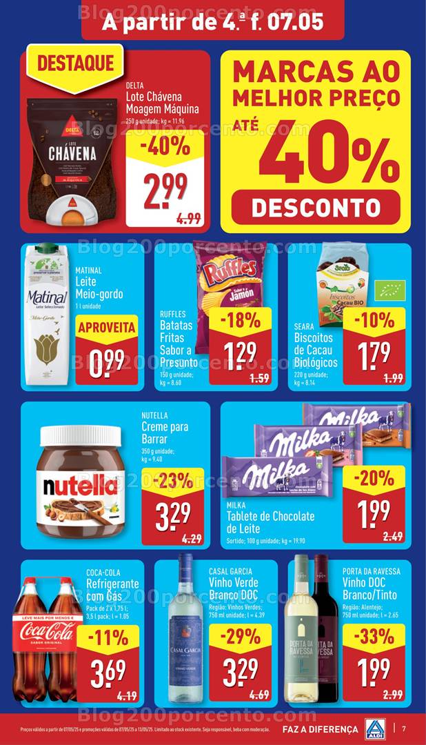 Antevisão Folheto ALDI Promoções de 7 a 13 maio