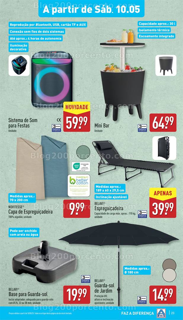 Antevisão Folheto ALDI ar livre