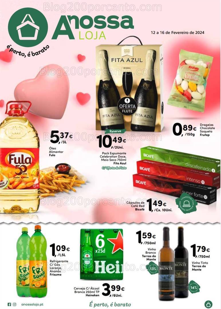 Antevisão Folheto A NOSSA LOJA Promoções de 12 a 16 fevereiro