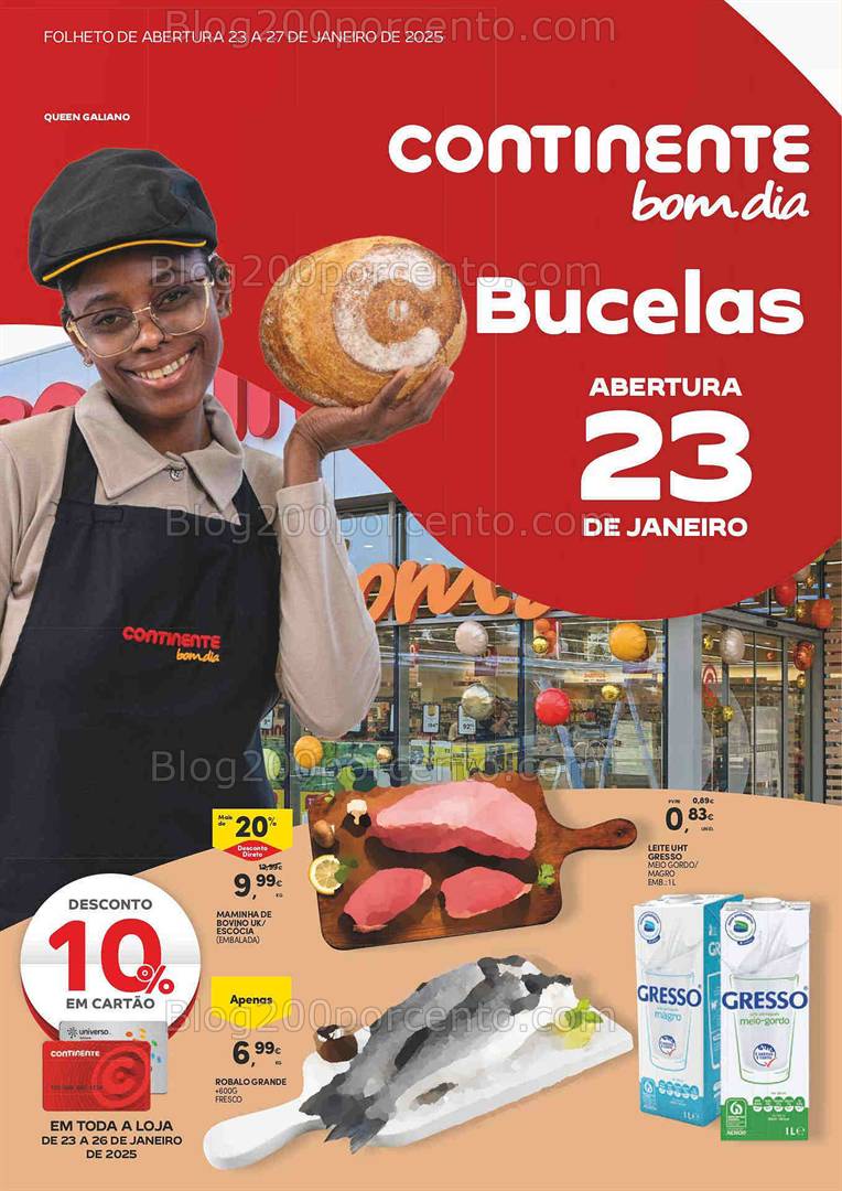 Antevisão Folheto CONTINENTE Aberturas Bom Dia Bucelas - 23 a 27 janeiro