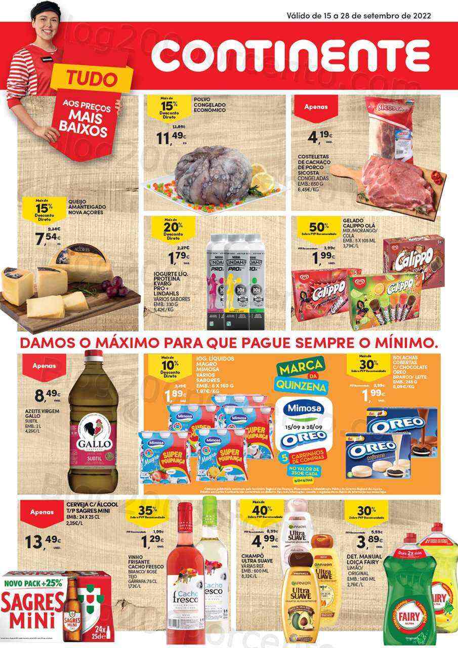 Antevisão Folheto CONTINENTE Açores Promoções de 15 a 28 setembro