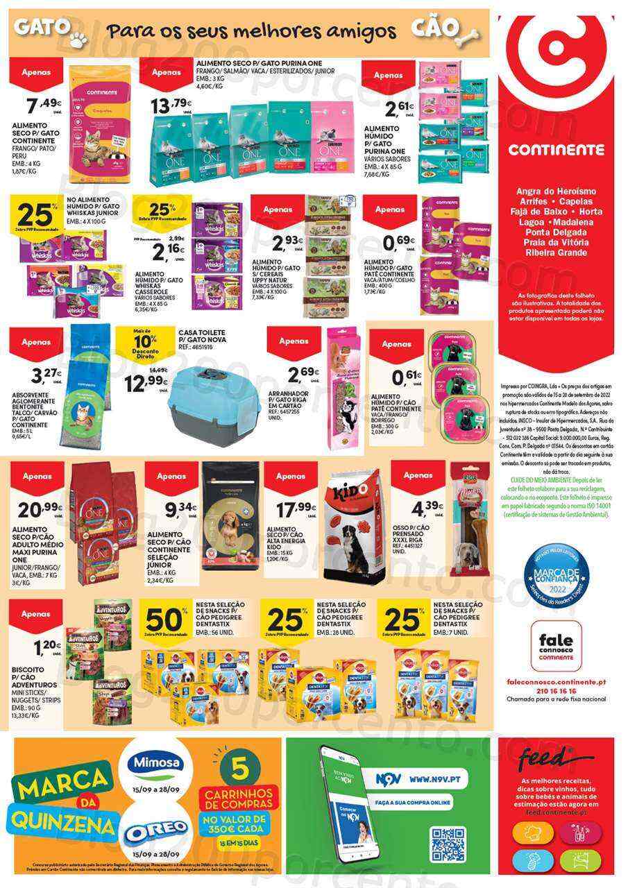Antevisão Folheto CONTINENTE Açores Promoções de 15 a 28 setembro