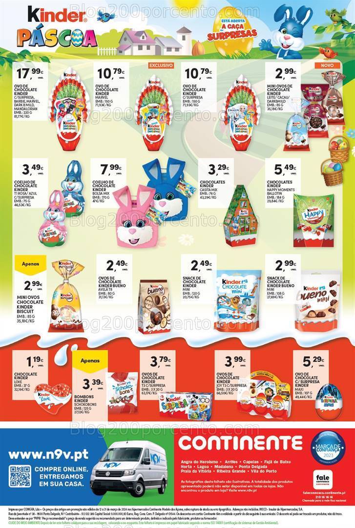Antevisão Folheto CONTINENTE Açores Páscoa Promoções de 12 a 31 março