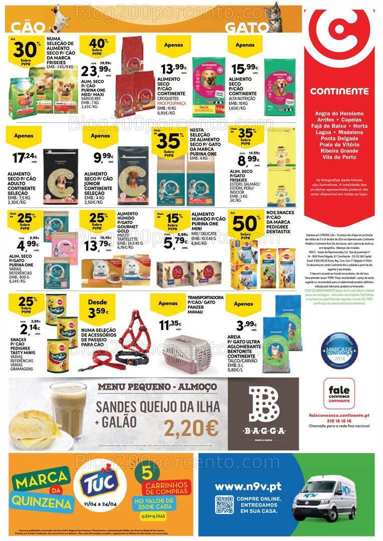 Antevisão Folheto CONTINENTE Açores Promoções de 11 a 24 abril