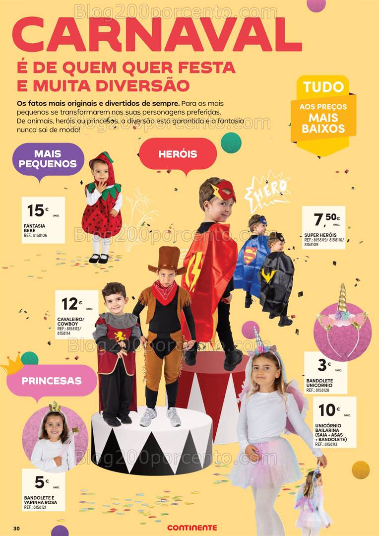 Antevisão Folheto CONTINENTE Açores Carnaval - 20 fevereiro a 5 março