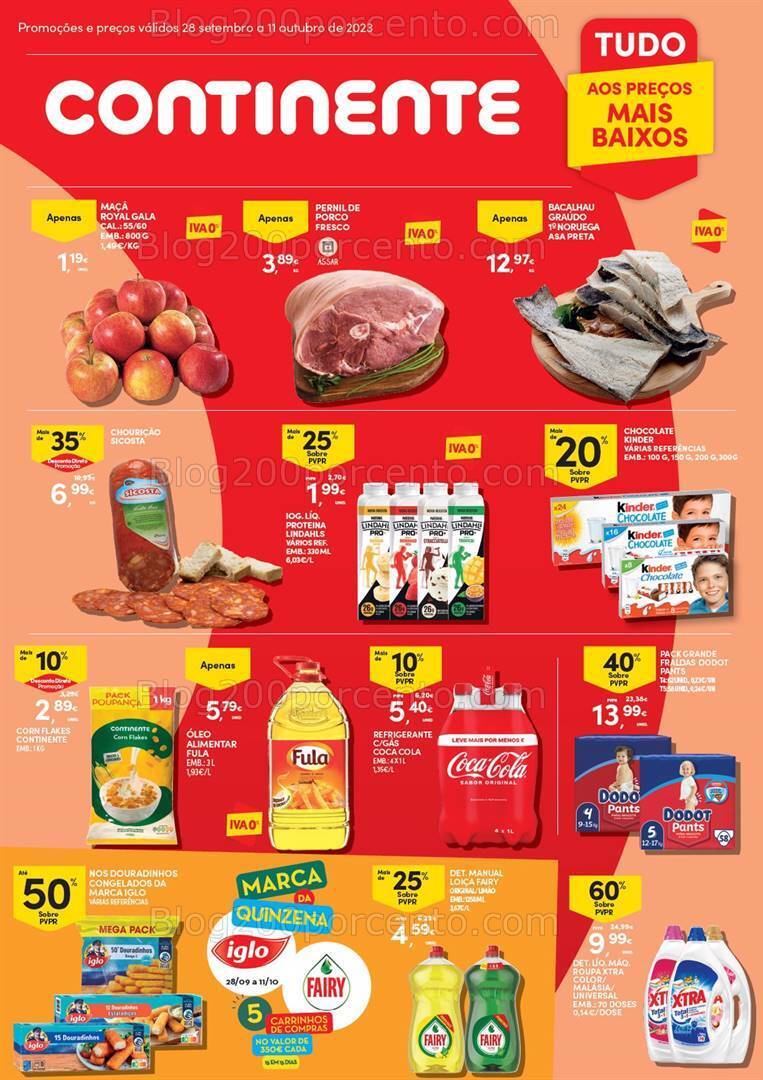 Antevisão Folheto CONTINENTE Açores Promoções de 28 setembro a 11 outubro