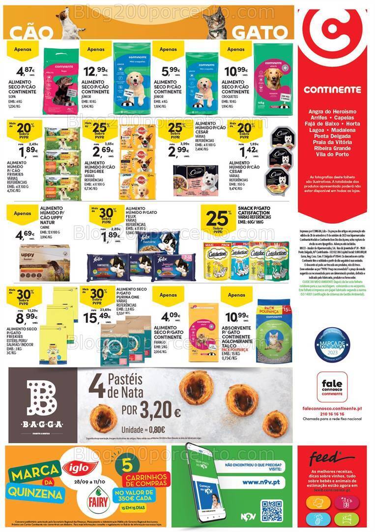 Antevisão Folheto CONTINENTE Açores Promoções de 28 setembro a 11 outubro