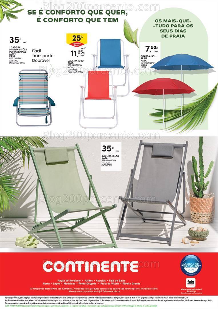Antevisão Folheto CONTINENTE Açores Especial Verão Promoções de 4 junho a 1 julho