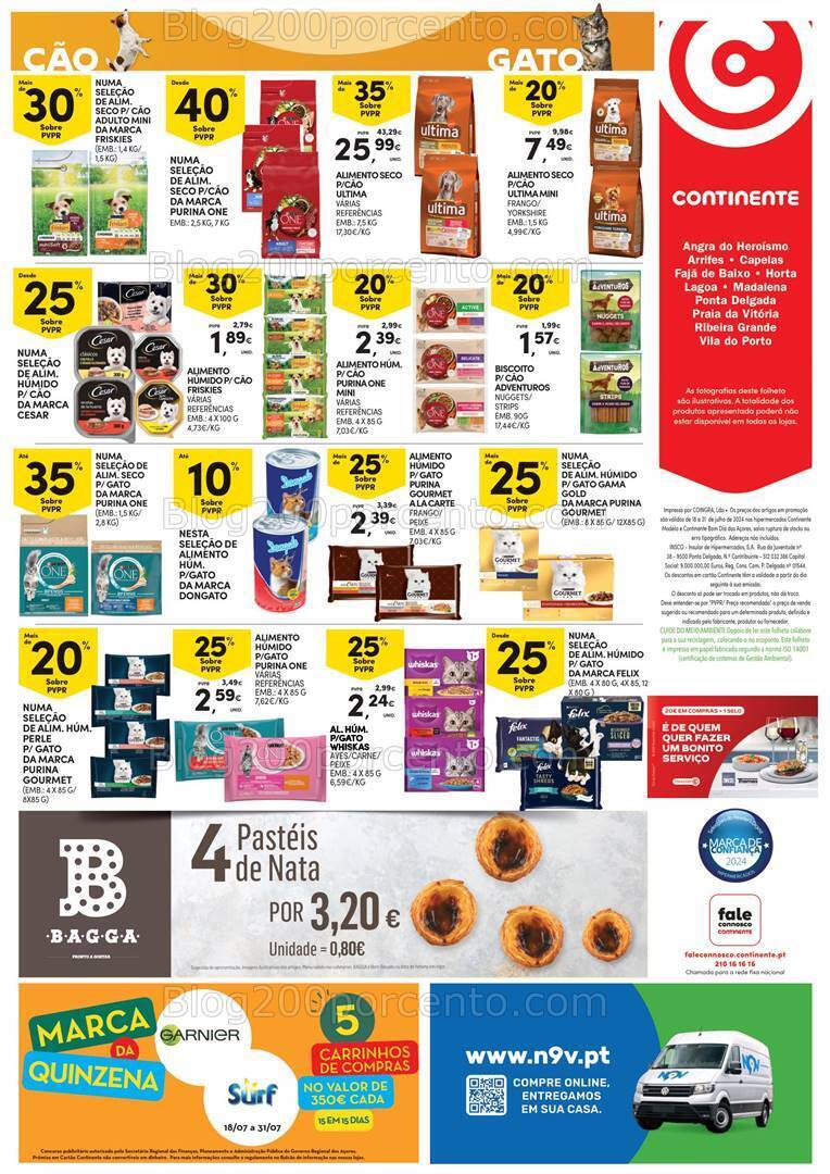 Antevisão Folheto CONTINENTE Açores Promoções de 18 a 31 julho