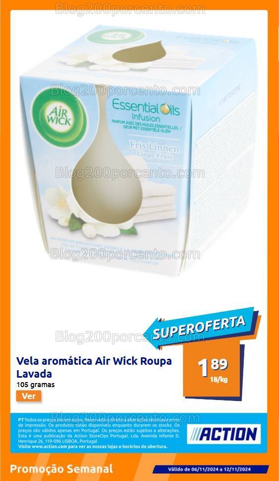 Antevisão Folheto ACTION Promoções de 6 a 12 novembro