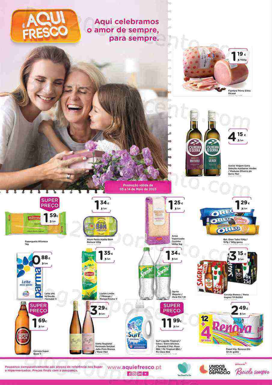Antevisão Folheto AQUI É FRESCO Promoções 3 a 14 maio