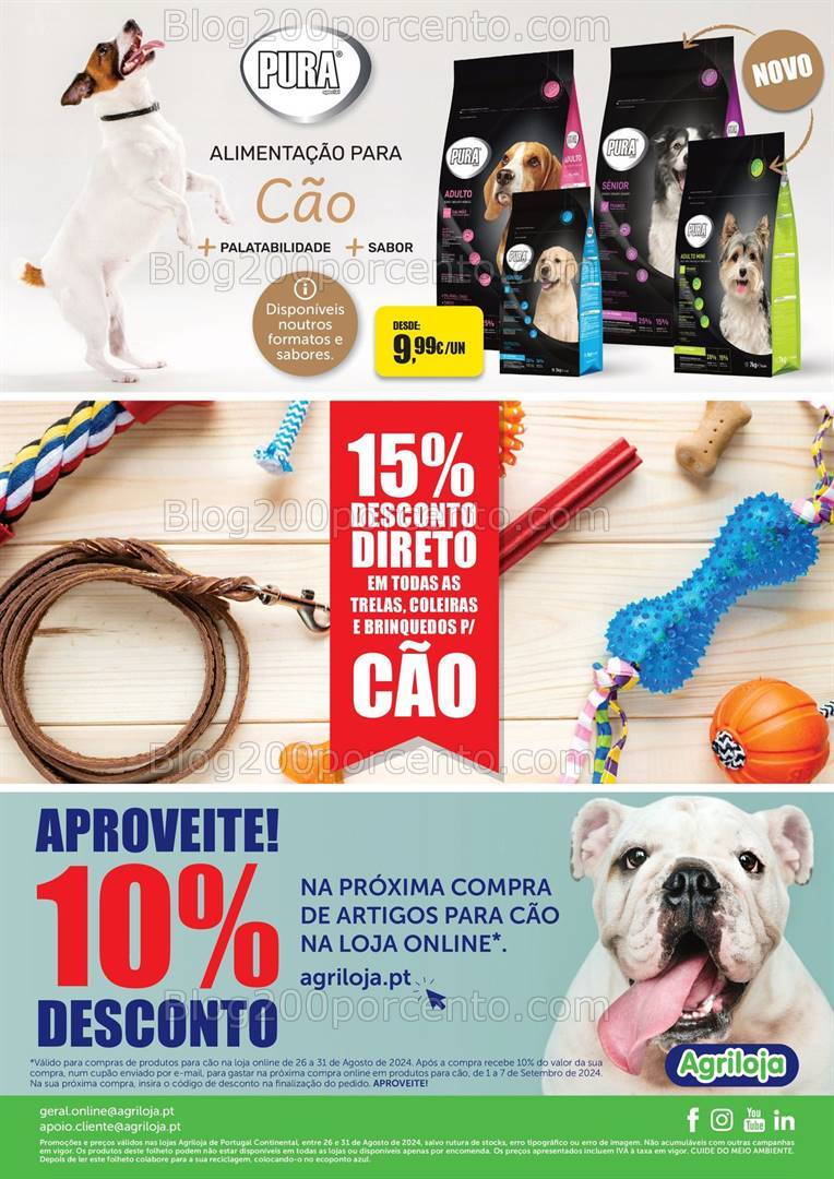Antevisão Folheto AGRILOJA Especial Cão Promoções de 26 a 31 agosto