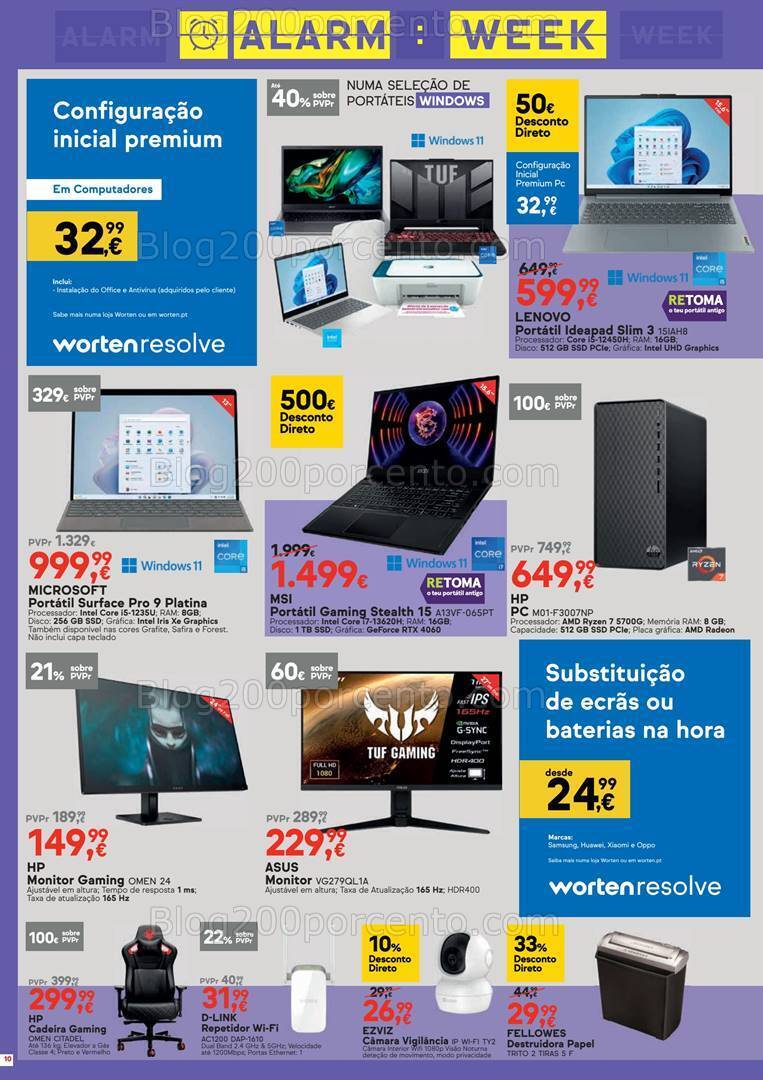 Antevisão Folheto WORTEN Alarm Week Promoções de 20 a 26 fevereiro