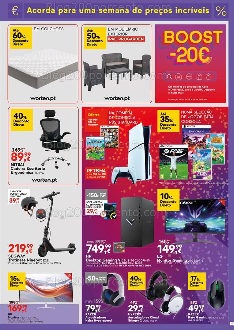 Antevisão Folheto WORTEN Alarm Week Promoções de 18 a 24 fevereiro