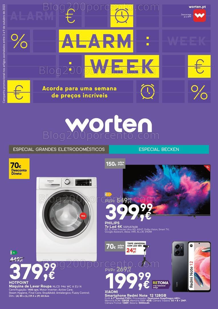 Antevisão Folheto WORTEN Alarm Week Promoções de 3 a 9 outubro