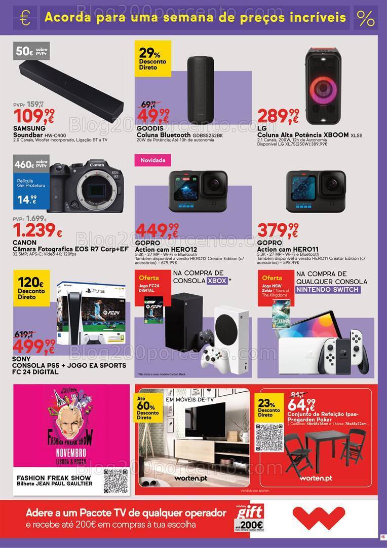 Antevisão Folheto WORTEN Alarm Week Promoções de 3 a 9 outubro
