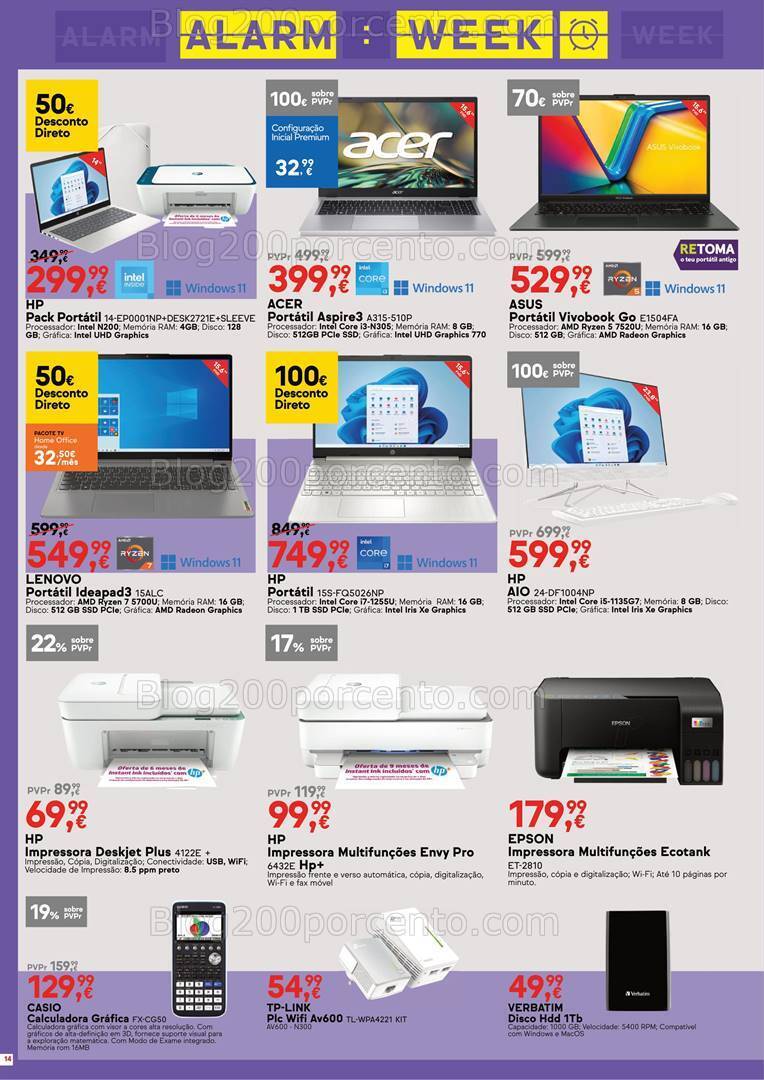 Antevisão Folheto WORTEN Alarm Week Promoções de 3 a 9 outubro