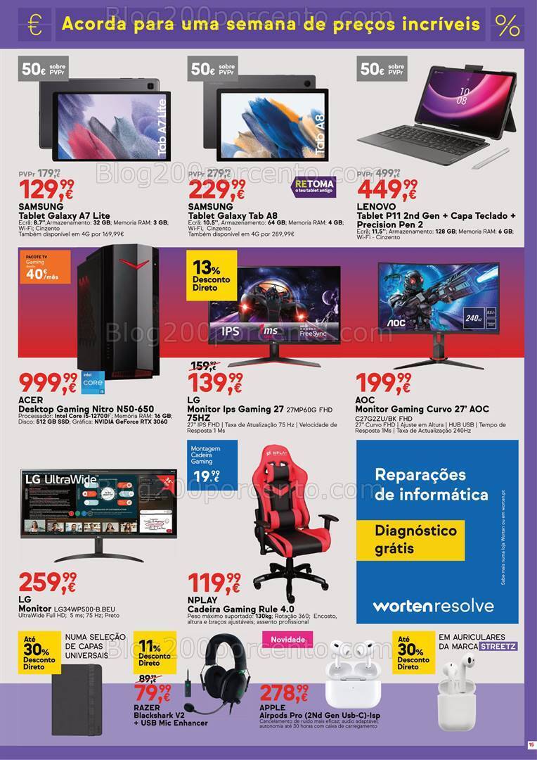 Antevisão Folheto WORTEN Alarm Week Promoções de 3 a 9 outubro