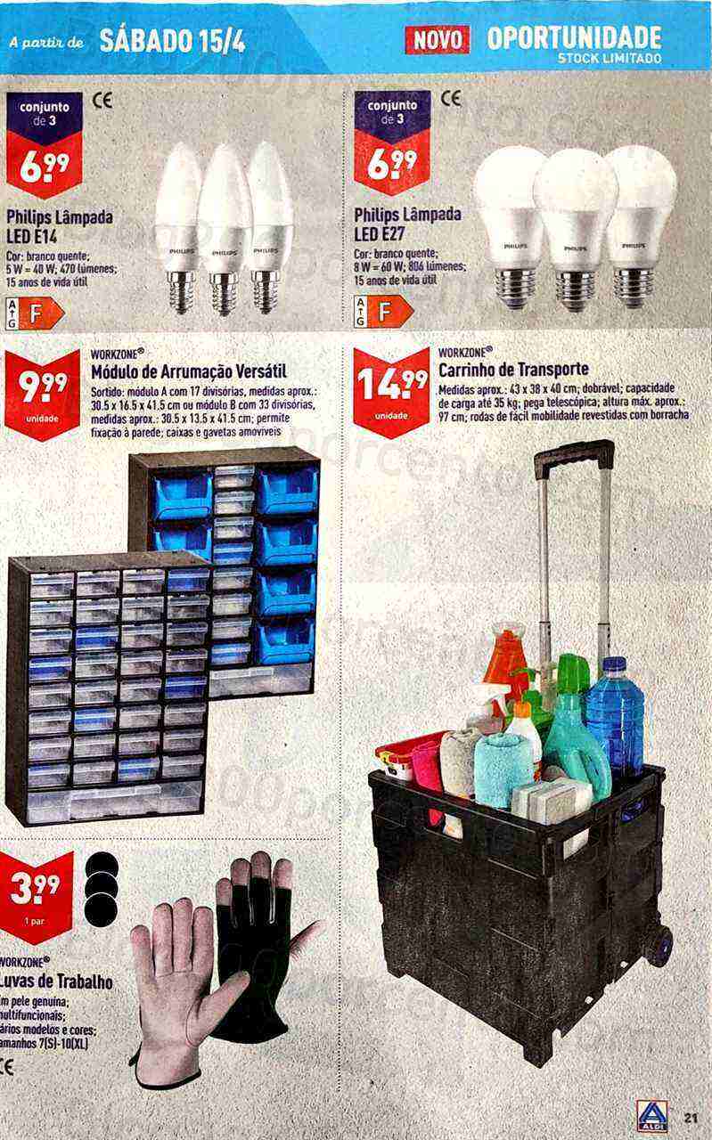 Antevisão Folheto ALDI Bazar Promoções a partir de 15 abril
