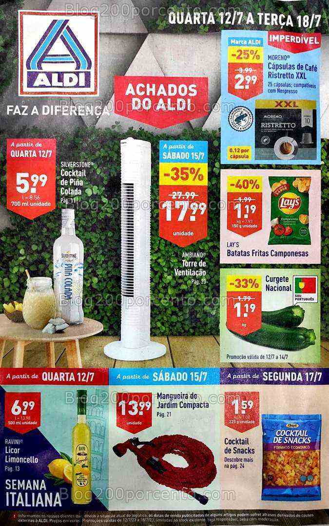 Antevisão Folheto ALDI Promoções de 12 a 18 julho