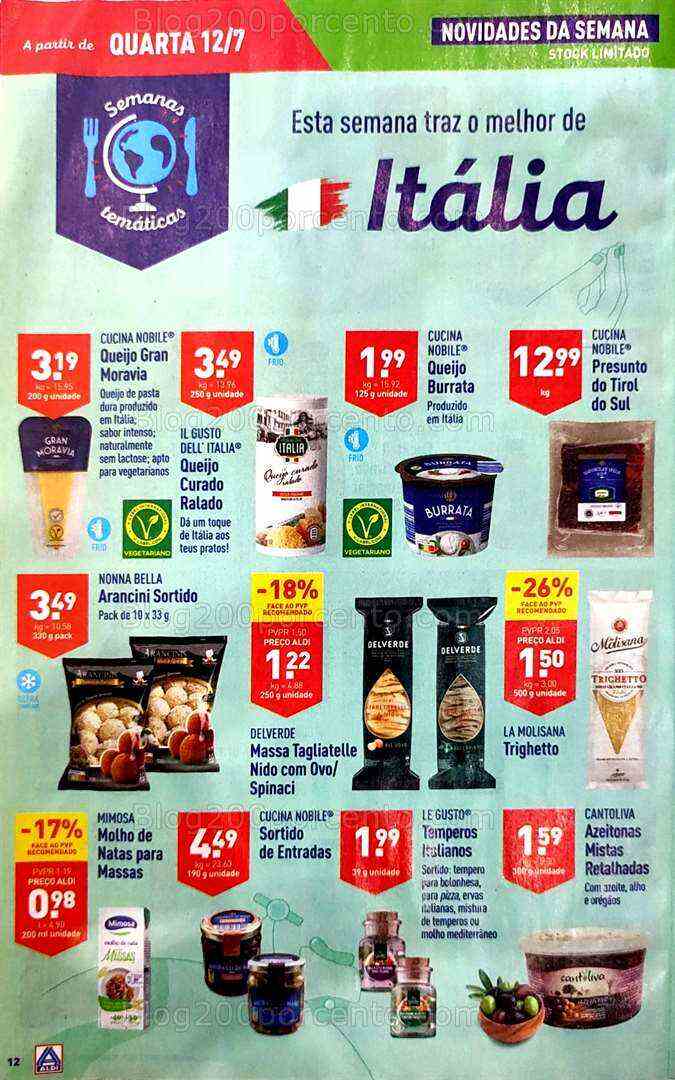 Antevisão Folheto ALDI Promoções de 12 a 18 julho