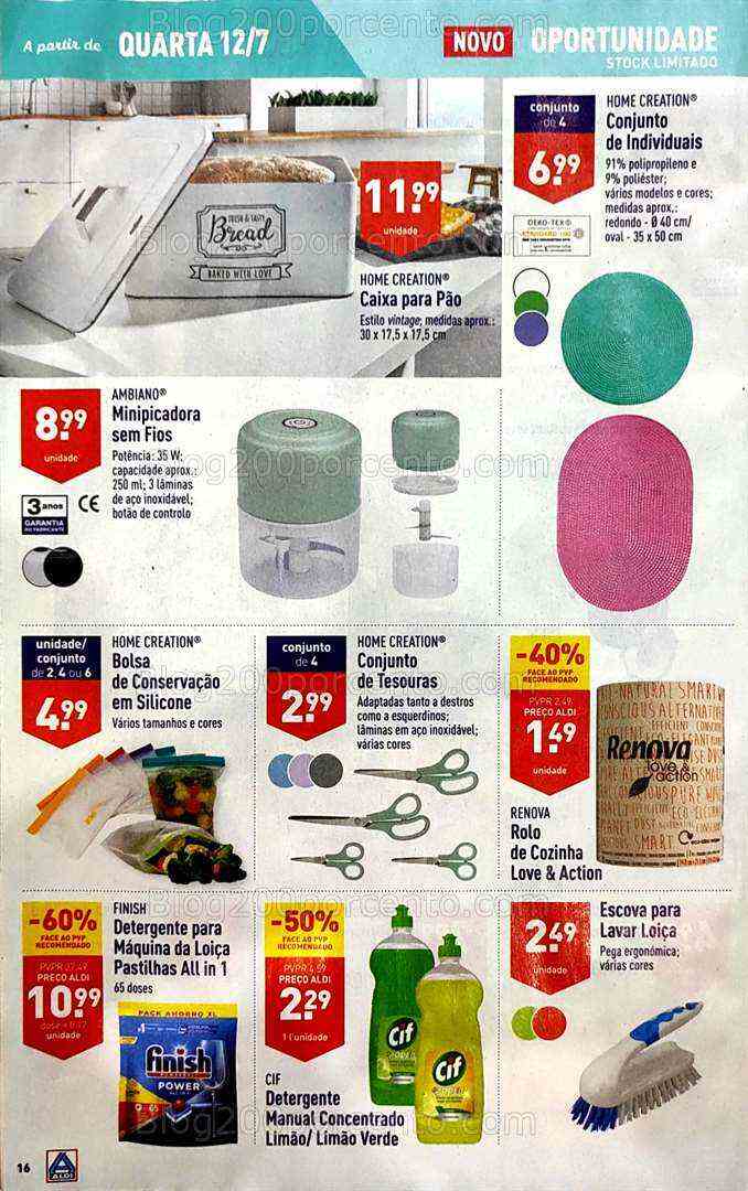 Antevisão Folheto ALDI Promoções de 12 a 18 julho