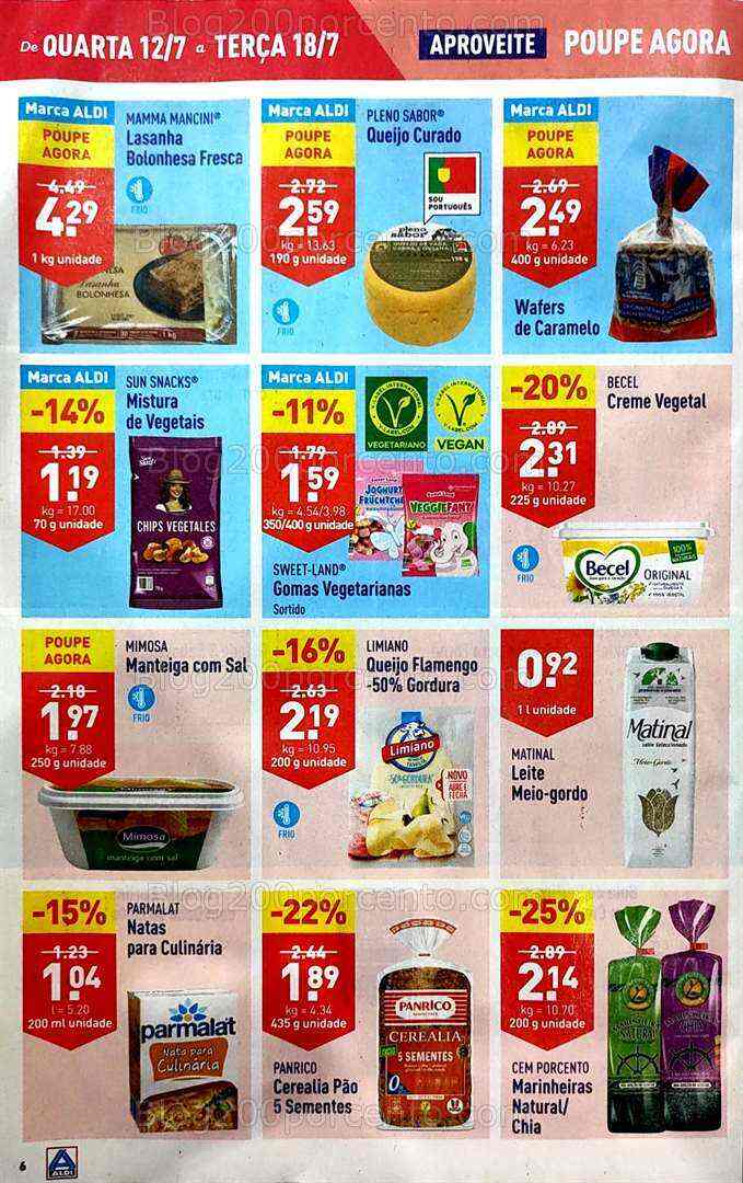 Antevisão Folheto ALDI Promoções de 12 a 18 julho