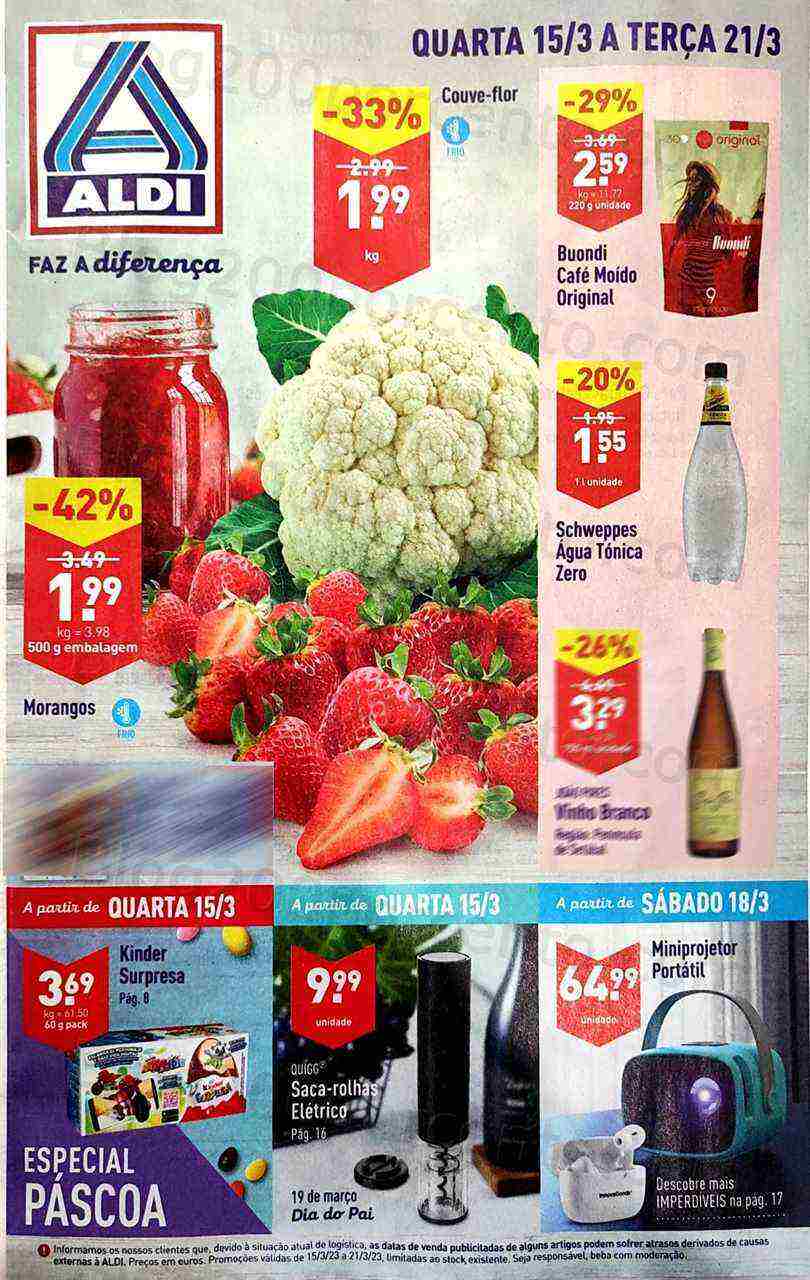 Antevisão Folheto ALDI Promoções de 15 a 21 março
