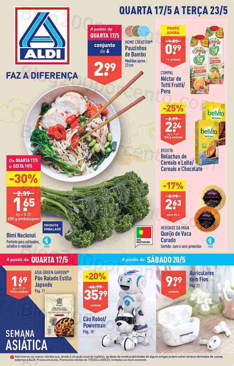 Antevisão Folheto ALDI Promoções de 17 a 23 maio