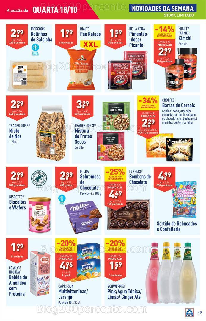 Antevisão Folheto ALDI Promoções de 18 a 24 outubro