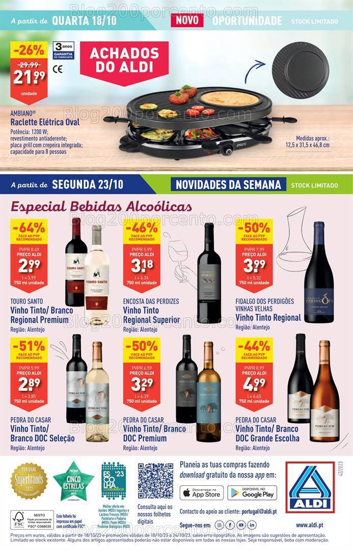 Antevisão Folheto ALDI Promoções de 18 a 24 outubro