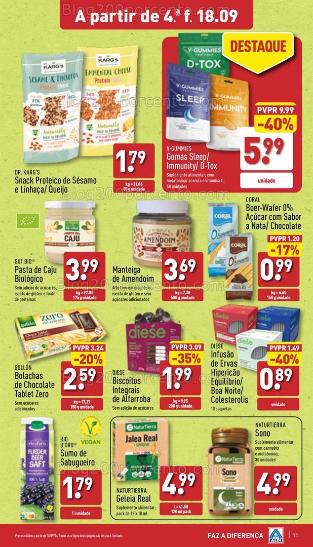 Antevisão Folheto ALDI Promoções de 18 a 24 setembro
