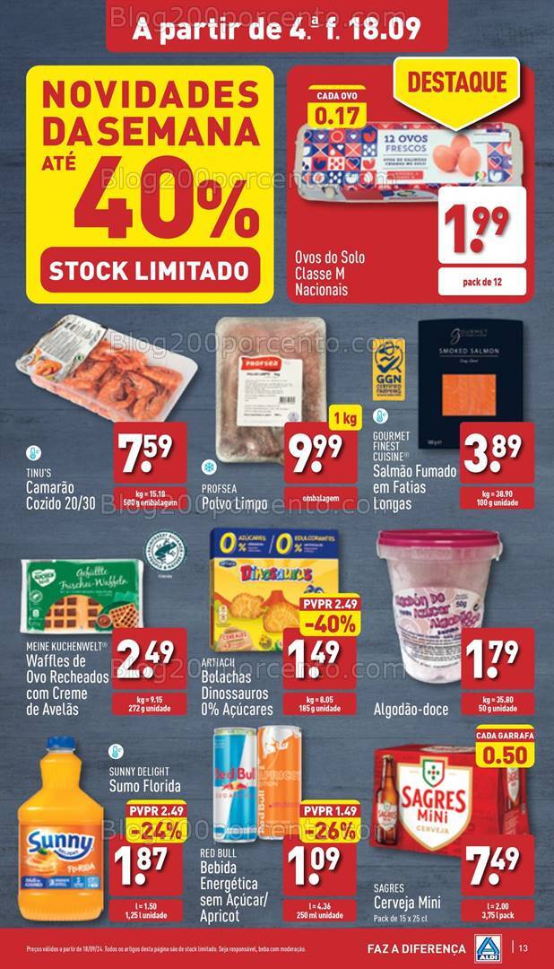 Antevisão Folheto ALDI Promoções de 18 a 24 setembro
