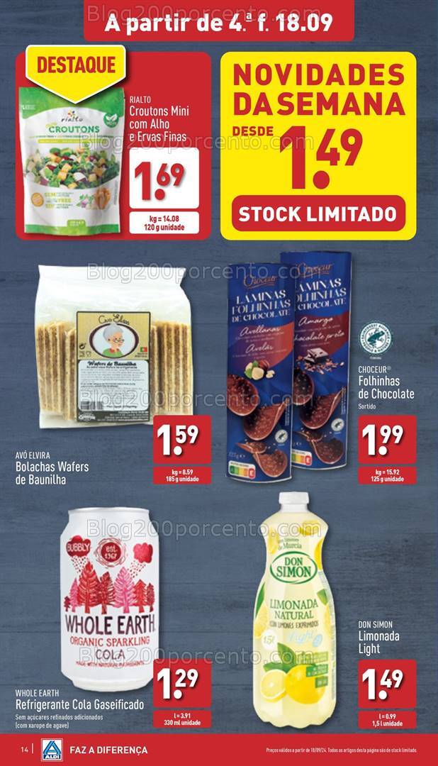 Antevisão Folheto ALDI Promoções de 18 a 24 setembro