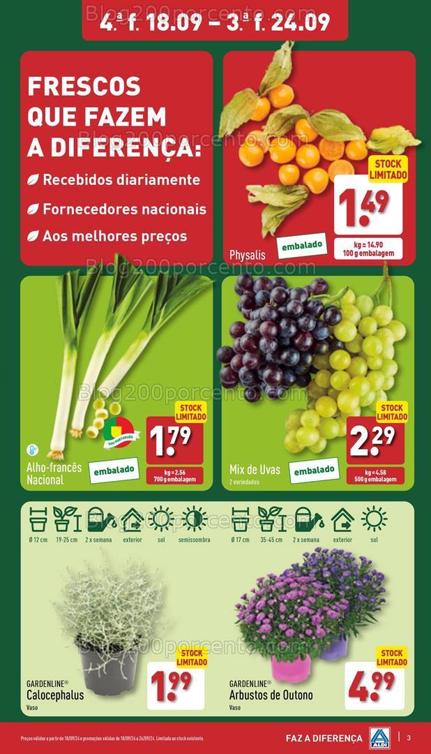 Antevisão Folheto ALDI Promoções de 18 a 24 setembro