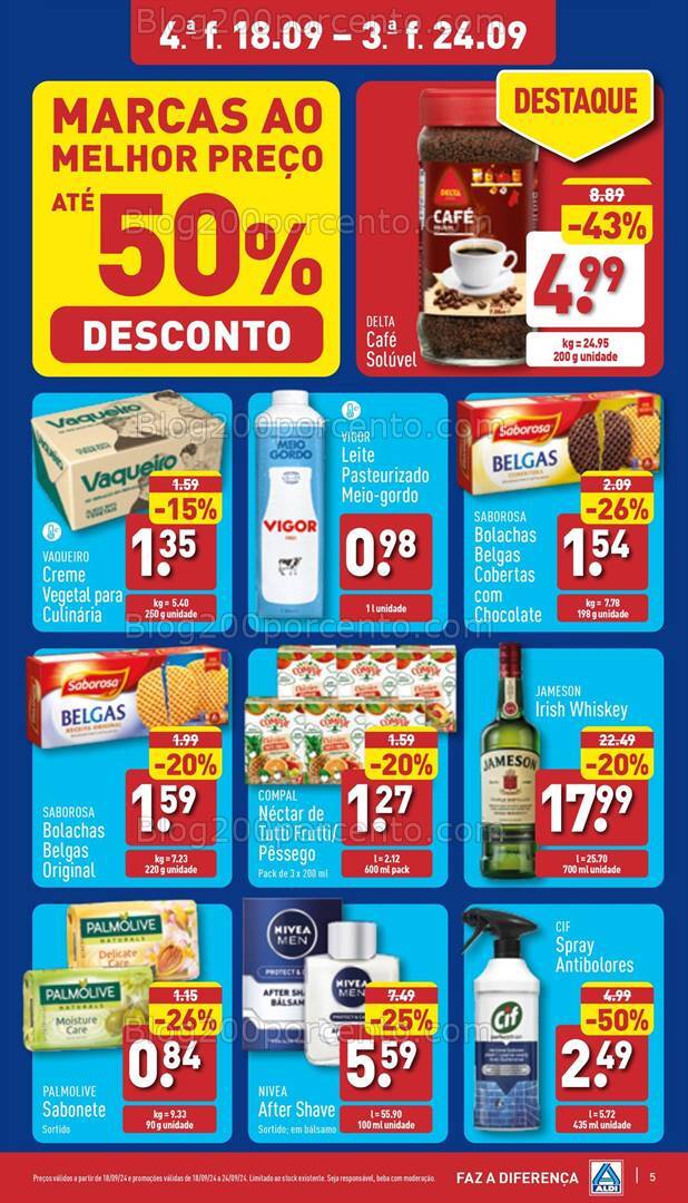 Antevisão Folheto ALDI Promoções de 18 a 24 setembro