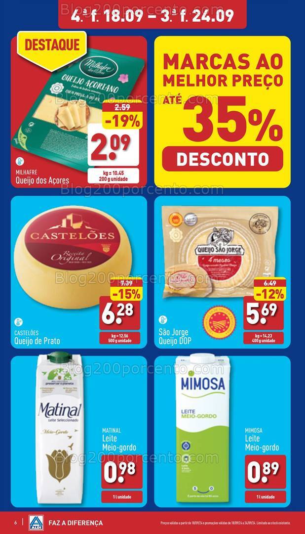 Antevisão Folheto ALDI Promoções de 18 a 24 setembro
