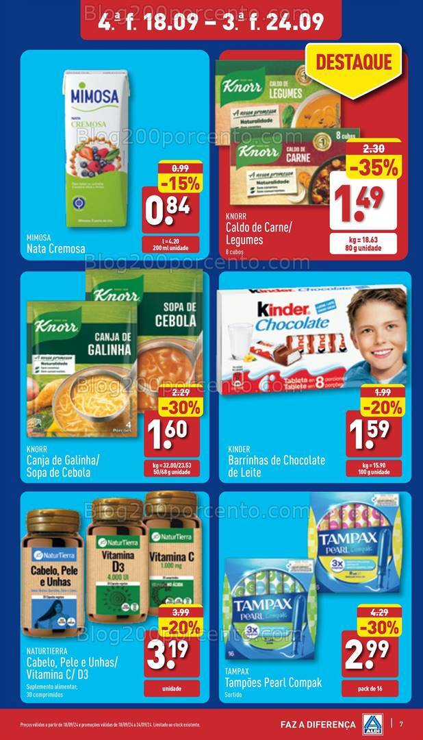 Antevisão Folheto ALDI Promoções de 18 a 24 setembro