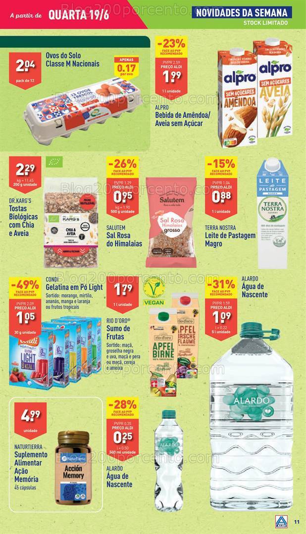 Antevisão Folheto ALDI Promoções de 19 a 25 junho