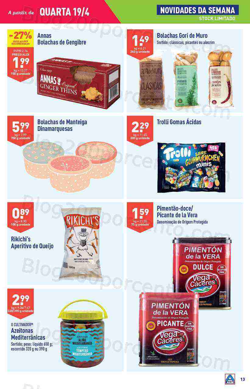 Antevisão Folheto ALDI Promoções de 19 a 25 abril