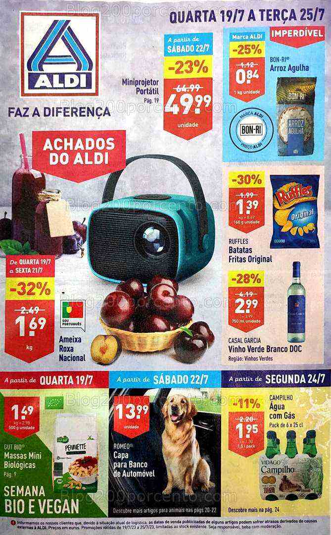Antevisão Folheto ALDI Promoções de 19 a 25 julho