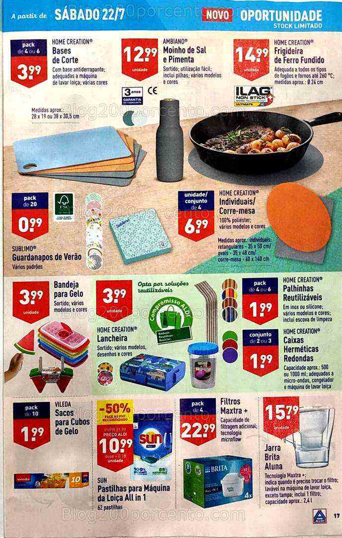 Antevisão Folheto ALDI Bazar Promoções a partir de 22 julho