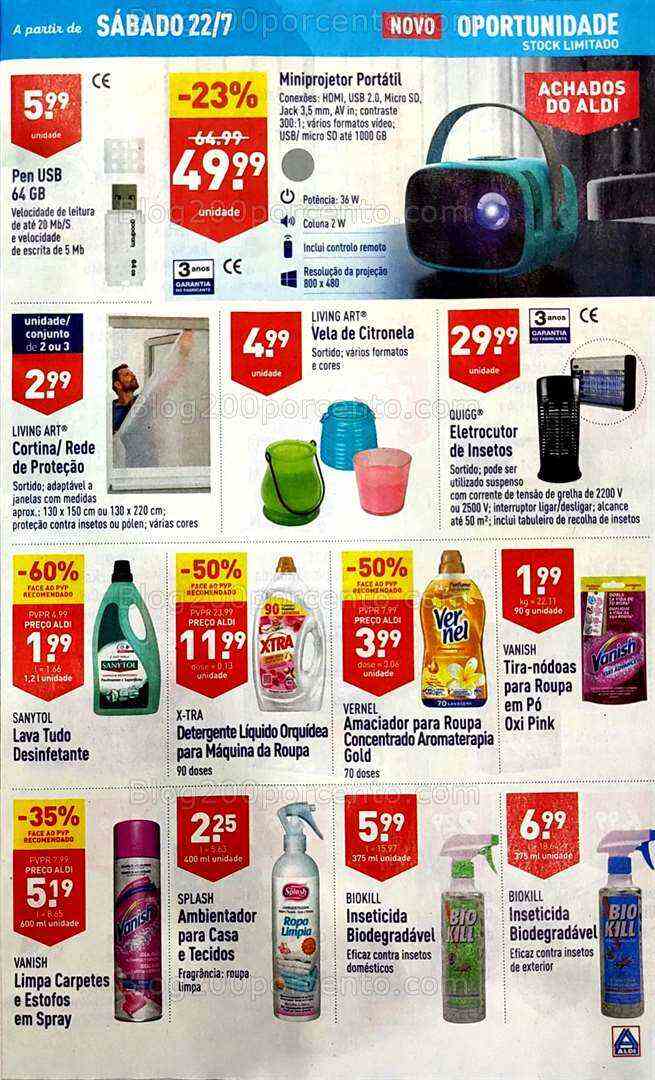 Antevisão Folheto ALDI Bazar Promoções a partir de 22 julho